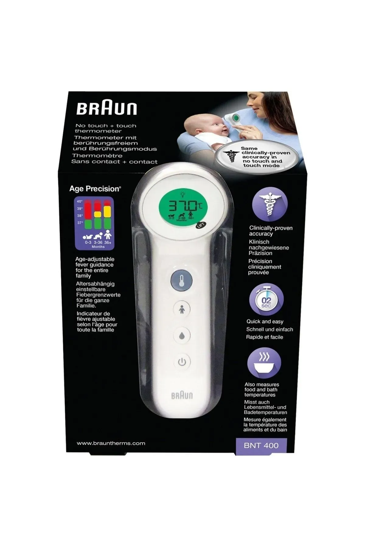BRAUN BNT400 Beyaz Alından Temazsız Ateş Ölçer