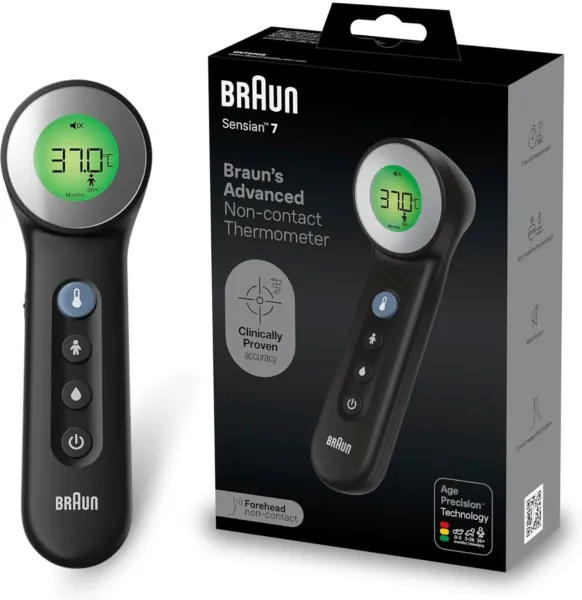 BRAUN BNT400 Siyah Alından Temazsız Ateş Ölçer