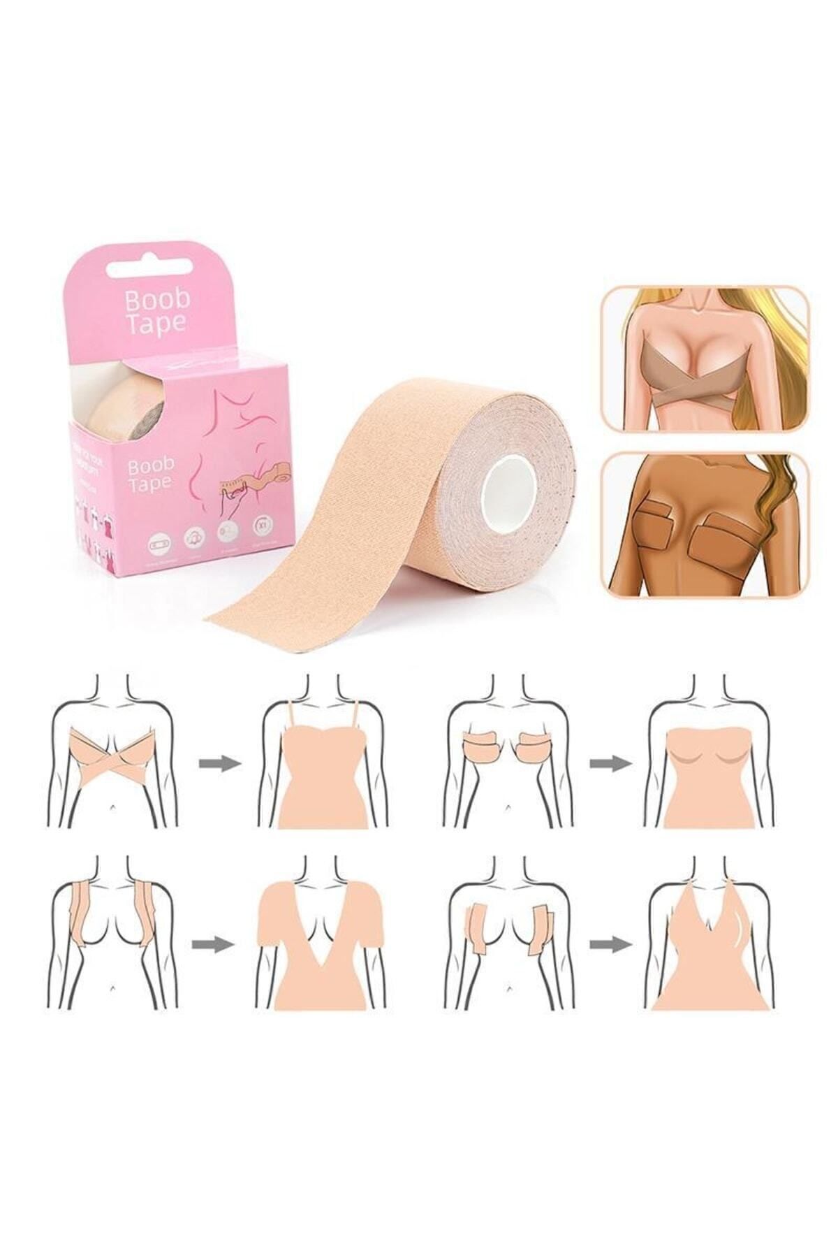 Boob Tape Ve Şekillendirici Bant-ten,bej Rengi 3cmx5metre