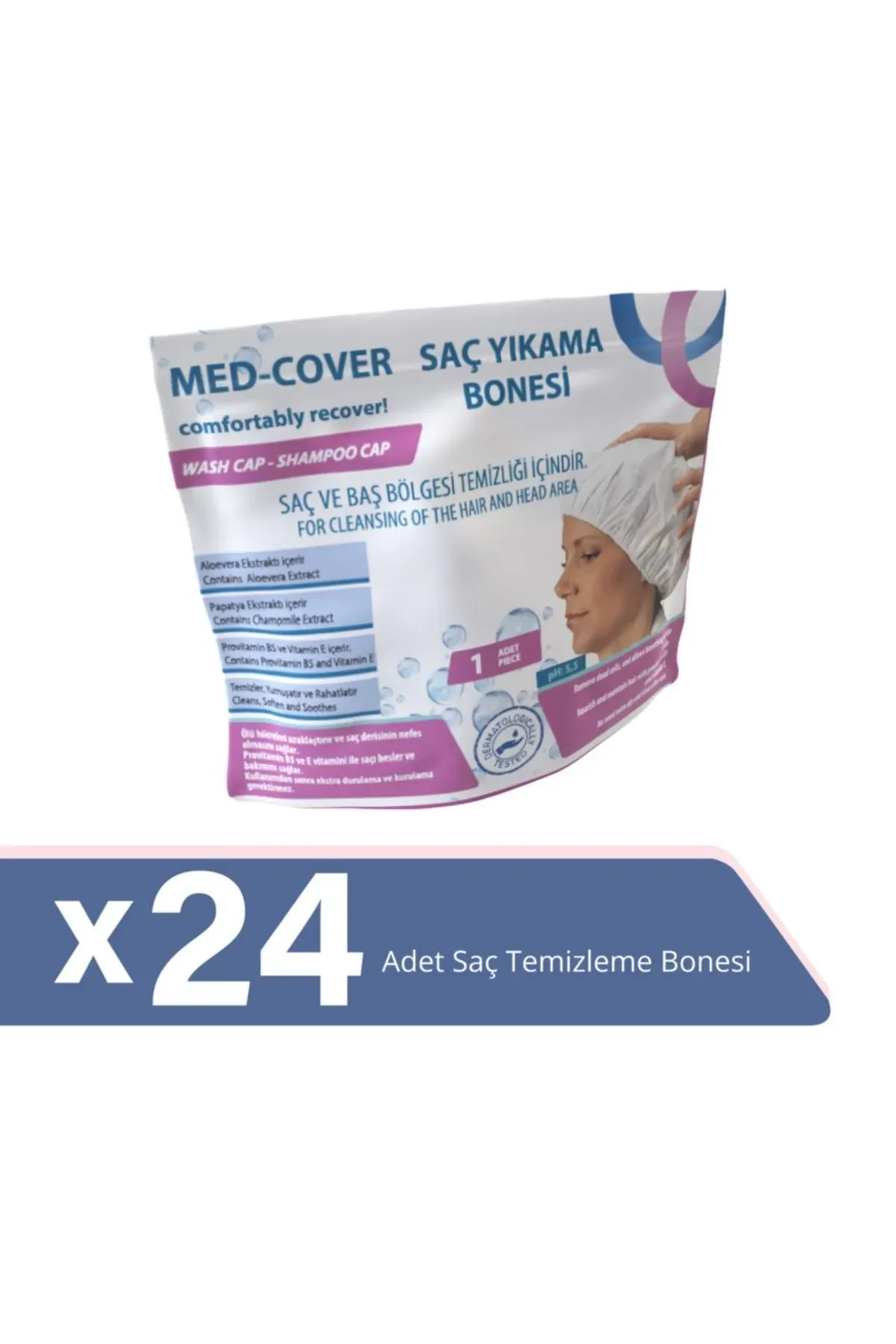 Med-cover Saç Yıkama Bonesi 24'lü paket