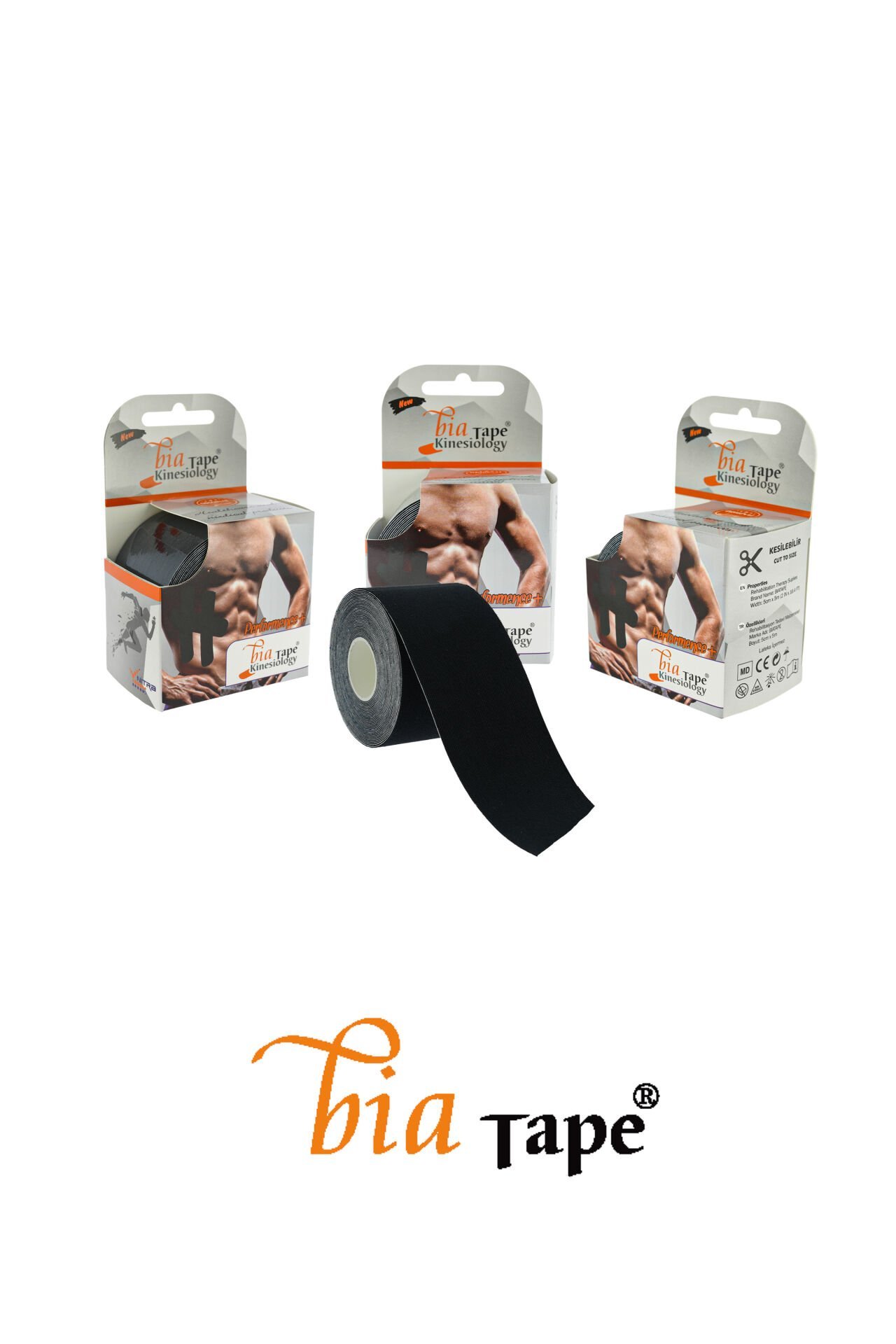 Bia Tape Kinesiology Ağrı Bandı 5cm X 5metre Siyah