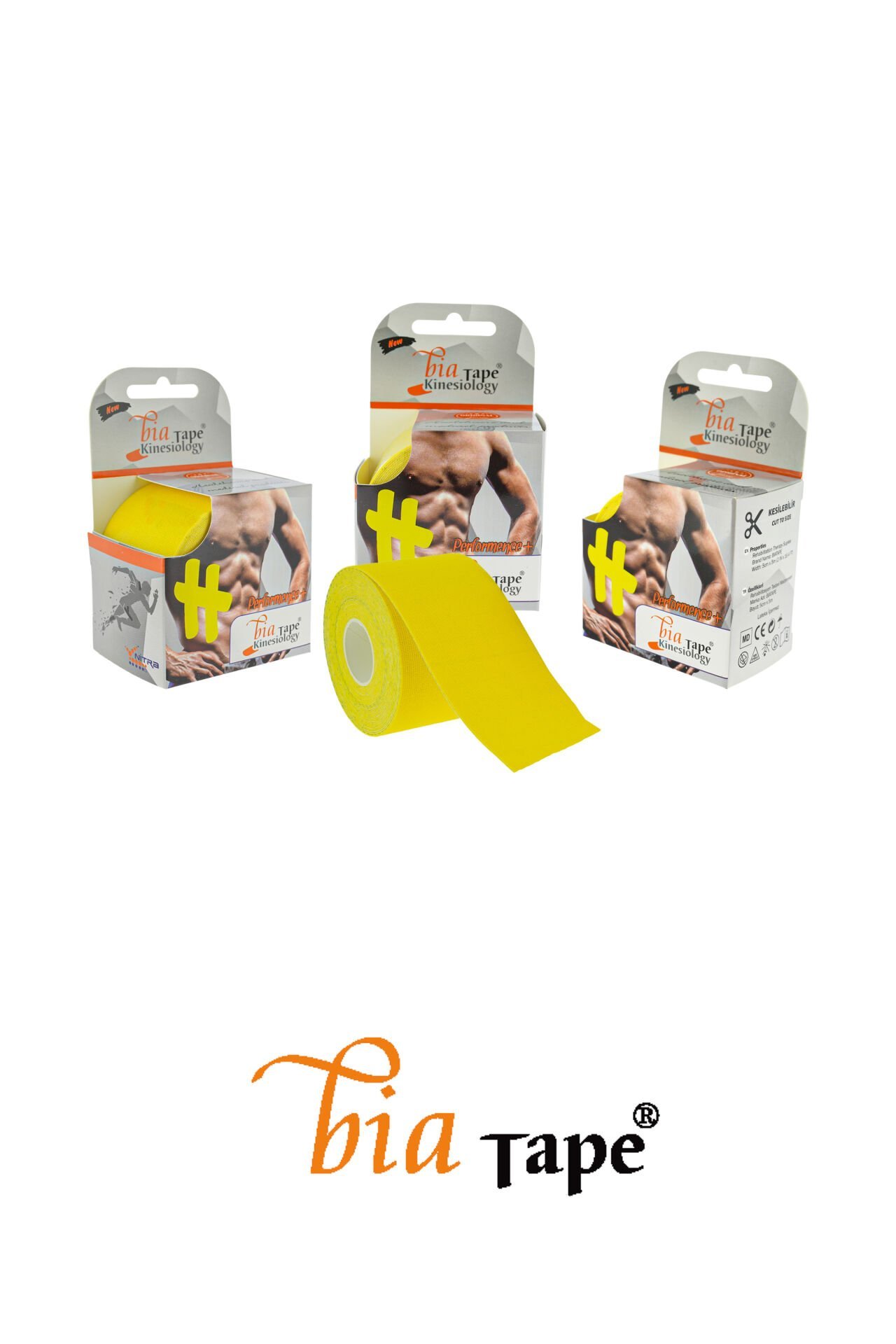 Bia Tape Kinesiology Ağrı Bandı 5cm X 5metre Sarı