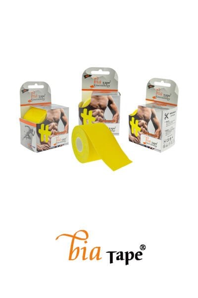 Bia Tape Kinesiology Ağrı Bandı 5cm X 5metre Sarı