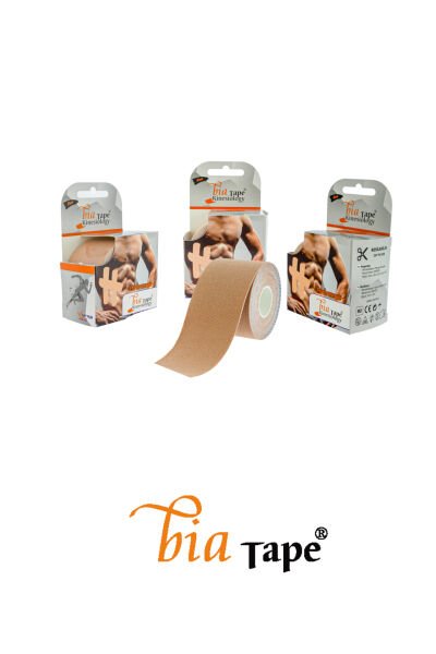 Bia Tape Kinesiology Ağrı Bandı 5cm X 5metre Bej