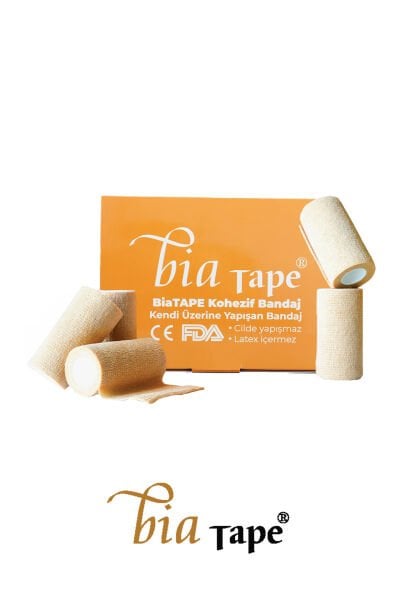 Bia Tape Cohesive Koban Sporcu Bandı Bandaj 7,5 Cm X 4,5m 12 Adet