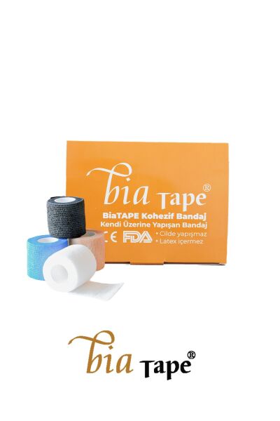 Bia Tape Cohesive Koban Sporcu Bandı Bandaj 10Cm X 4,5m 12 Adet