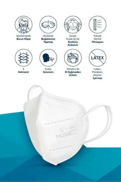 KORUYUCU MUSK FFP2 / N95 MASKE – KARMA (MIXED) RENK (20 ADET)