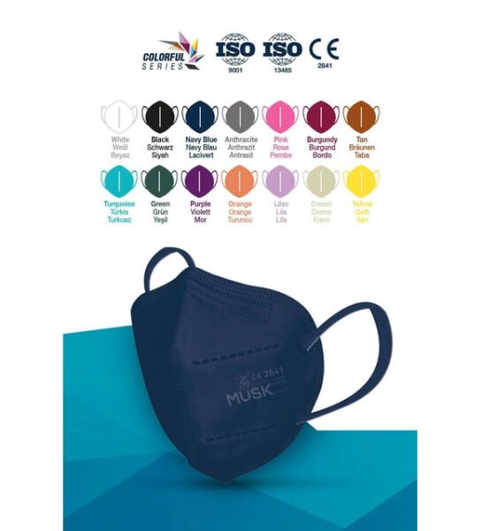 KORUYUCU MUSK FFP2 / N95 MASKE – KARMA (MIXED) RENK (20 ADET)