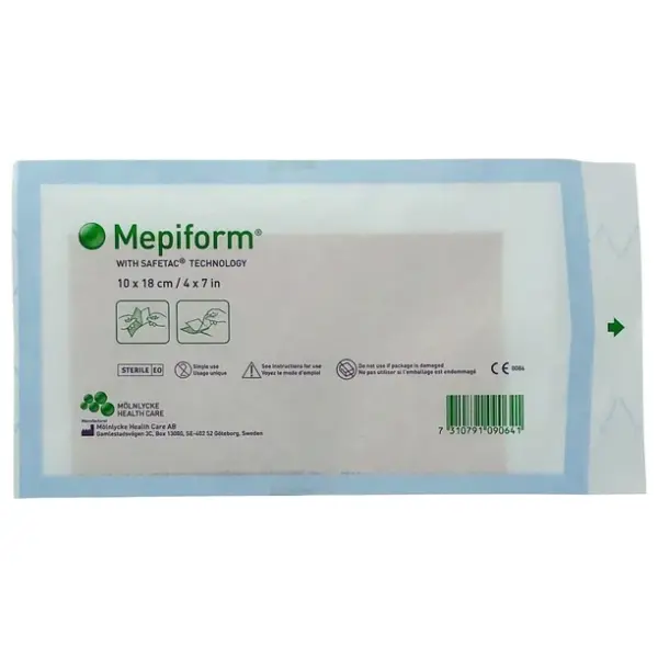MÖLNLYCKE HEALTH CARE Mepiform Wıth Safetac (yara Izi Giderici) 10x18cm Silikon Jel Bandı Tane Fiyatı293400