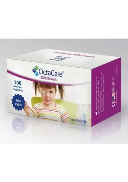 OCTACARE 100LÜ PEDİATRİK GÖZ BANDI kız 5CM*6.2CM