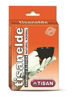 Tisan Tisanelde Pamuklu Eldiven Naturel Normal