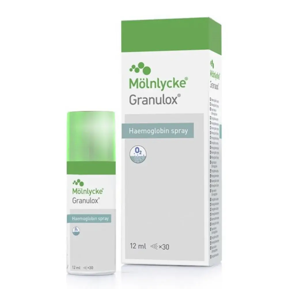 MÖLNLYCKE HEALTH CARE Granulox Kronik Yara Tedavisi Için Hemoglobin Sprey 12ml