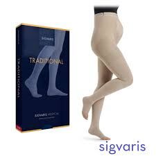 Sigvaris Tradational 503 Serisi Hamile Külotlu Varis Çorabı | Doğal Kauçuk Örgü