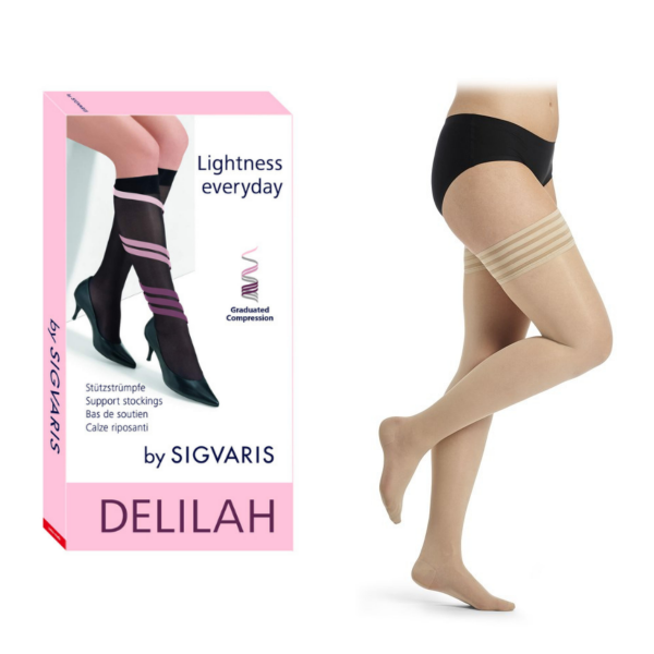 Dellilah 140 Den Mesh Külotlu Varis Çorabı- Profilaktik Dinlendirici / Zarif Yarıtansparan Görünüm By Sigvaris