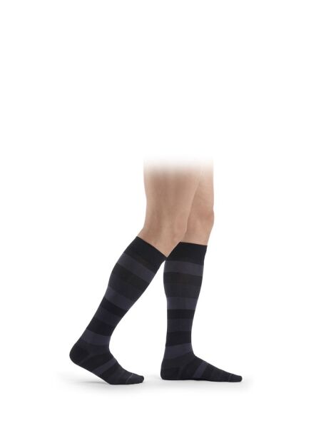 Microfiber Shades Stripes Onyx Desenli Erkek Dizaltı Varis Çorabı