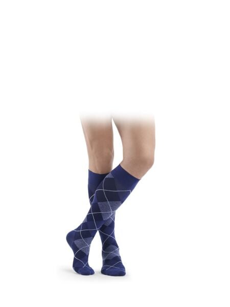 Microfiber Shades Argyle Purple Desenli Erkek Dizaltı Varis Çorabı