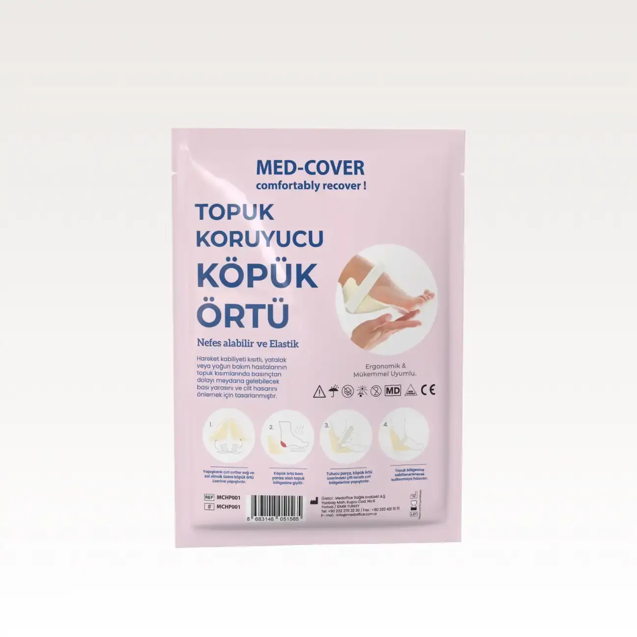 MED-COVER Yatan Hasta Yara Önleyici Topuk Koruyucu Köpük Örtü